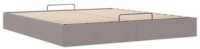 Estrutura de cama otomana sem colchão cinza 180x200 cm tecido