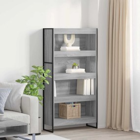vidaXL Gabinete de Livros 2 pcs Cinza Sonoma 80 x 30 x 155 cm