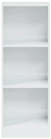 Estante 3 prat. 40x24x109cm madeira processada branco brilhante