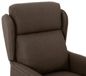 Cadeira Recliner de Massagem em Tecido Castanho