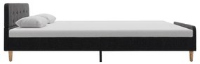 Estrutura de cama 140x200 cm serapilheira cinzento-escuro