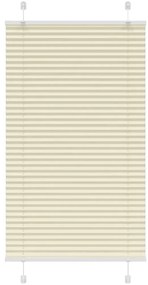 Creme Plissada Cega 75x150 cm Largura Tecido 74,4 cm Poliéster