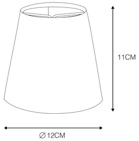 Abajur de linho branca 12 cm ROND