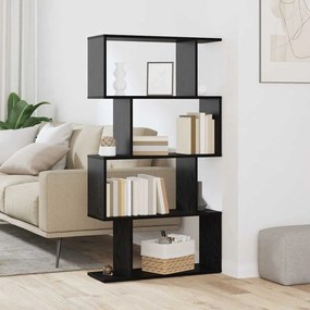 vidaXL Gabinete de Livros Preto 70 x 24 x 129 cm Madeira processada
