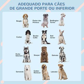 PawHut Casa para Cães 84,2x98,2x82 cm Casa para Cães com Janelas e Tet