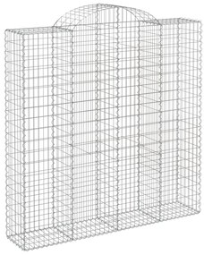 Cestos gabião arqueados 2pcs 200x50x200/220cm ferro galvanizado