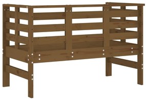 Banco de jardim 111,5x53x71 cm pinho maciço castanho-mel