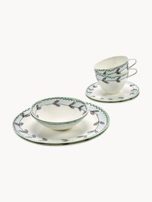 Serax x Marni, Serviço de pequeno-almoço Midnight Flowers, 2 pessoas, conjunto de 6