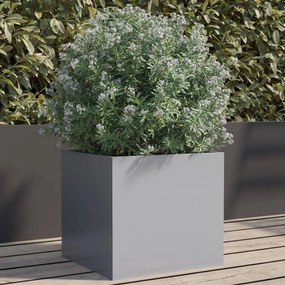 vidaXL Vaso/floreira 32x30x29 cm aço galvanizado prateado