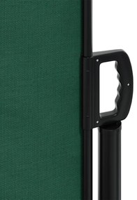 Toldo lateral retrátil 140x1200 cm verde-escuro