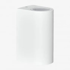Aplique Exterior Em Alumínio Com 2 Pontos De Luz Pevot Branco & ↑15 Cm - Sklum
