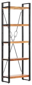 Estante com 5 prateleiras 60x30x180cm madeira de acácia maciça