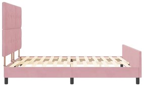 Cama de Veludo Rosa vidaXL 180x200 cm