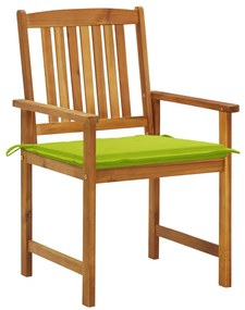 Cadeiras de jardim com almofadões 6 pcs acácia maciça