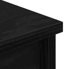 Aparador alto 37,5x35x180cm derivados de madeira carvalho preto