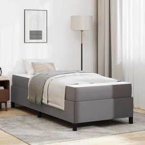 vidaXL Estrutura de cama com colchão Cinzeto 90 x 190 cm