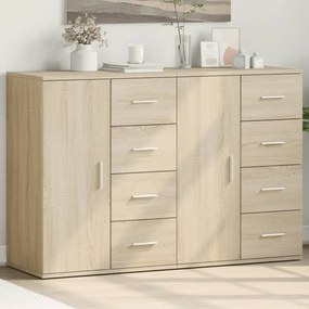 vidaXL Aparadores 2 pcs 59x39x80 cm derivados madeira carvalho sonoma