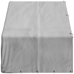 Canil exterior para cães com cobertura 3x2x1,9m aço galvanizado