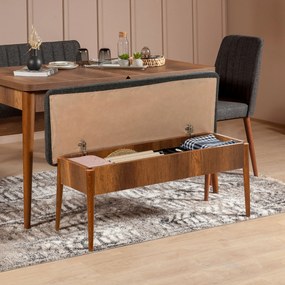 Conjunto de Mesa de Jantar Extensível e Cadeiras Vina – Nogueira e Ant