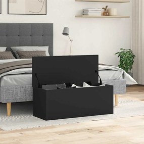 Caixa de arrumação 90x35x35 cm derivados de madeira preto