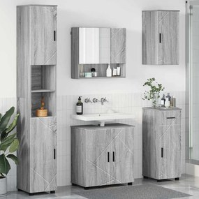vidaXL Conjunto de Móveis para Banheiro 5 pcs Sonoma cinzento