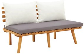 8 pcs conjunto lounge de jardim com almofadões acácia maciça