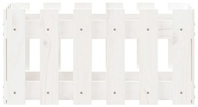 Vaso de jardim c/ design cerca 60x30x30 cm pinho maciço branco