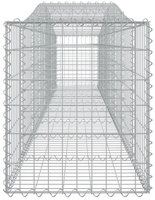 Cestos gabião arqueados 9 pcs 400x50x60/80 cm ferro galvanizado