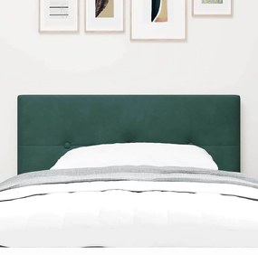 Cabeceira vidaXL Almofadada Verde Escuro 80 cm Veludo
