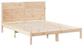 Cama extra longa sem colchão 140x210 cm madeira maciça