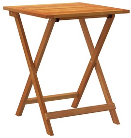 Mesa de Jardim Dobrável Quadrada 60 x 60 x 72 cm em Madeira Sólida de