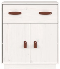 Aparador 65,5x40x75 cm madeira de pinho maciça branco