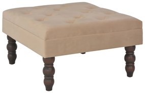 vidaXL Banco 60x60x36 cm veludo bege