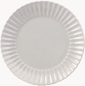 Pratos de pequeno-almoço com padrão em relevo Lotus, conjunto de 6