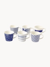 Canecas em porcelana Pacific Blue, 6 uni.