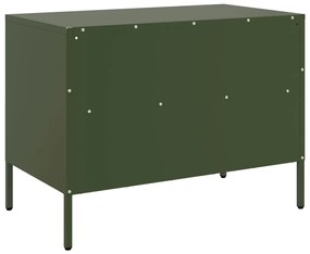 Móveis de TV 2 pcs 68x39x50,5 cm aço laminado verde-azeitona