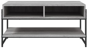 Mesa de centro 90x50x45 cm derivados de madeira cinzento sonoma