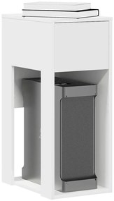 vidaXL Suporte torre de computador com gaveta 30x44x74 cm branco