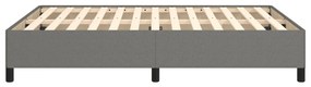 Estrutura de cama sem colchão 140x200 cm tecido cinzento-escuro