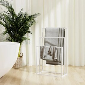 vidaXL Toalheiro de pé 48x24x79 cm ferro branco