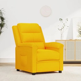 vidaXL Poltrona reclinável veludo amarelo