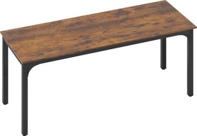 HOMCOM Mesa, Mesa de Computador, design rústico, muito espaço, aglomerado, Castanho | Aosom Portugal
