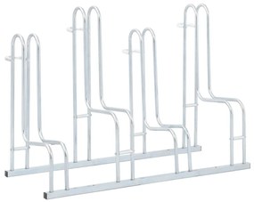 Suporte independente para 4 bicicletas aço galvanizado