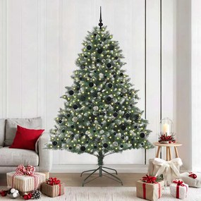 vidaXL Árvore de Natal Artificial Verde 210 cm PVC, Plástico e Aço