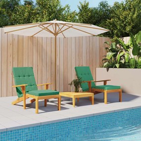 vidaXL Almofadões p/ cadeira de terraço 2 pcs tecido oxford verde