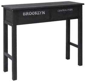 vidaXL Mesa consola 90x30x77 cm madeira preto