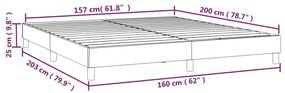 Estrutura de cama 160x200 cm couro artificial cappuccino