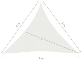 Para-sol estilo vela 160 g/m² 3x3x3 m PEAD branco