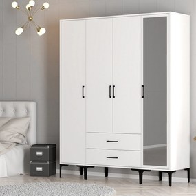 Roupeiro Kumsal STR – Branco – 160x47,5x201,4 cm