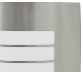 Luminárias de Parede Externas com Sensor 2 pcs Prata Aço Inoxidável IP